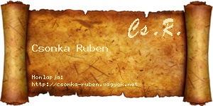 Csonka Ruben névjegykártya